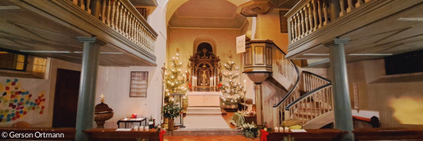 Oberferrieden Altar Weihnachten