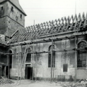Kriegsschäden an der Marienkirche Oberferrieden