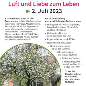Gemeindefest 2023 Flyer